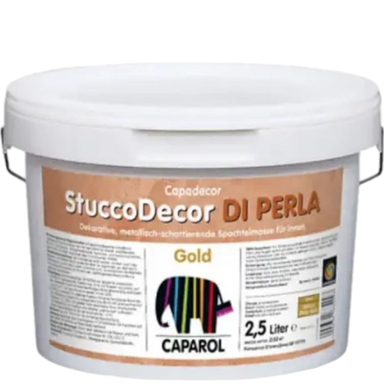 StuccoDecor DI PERLA Gold Декоративна шпаклювальна маса для внутрішніх робіт з металевим відтінком.