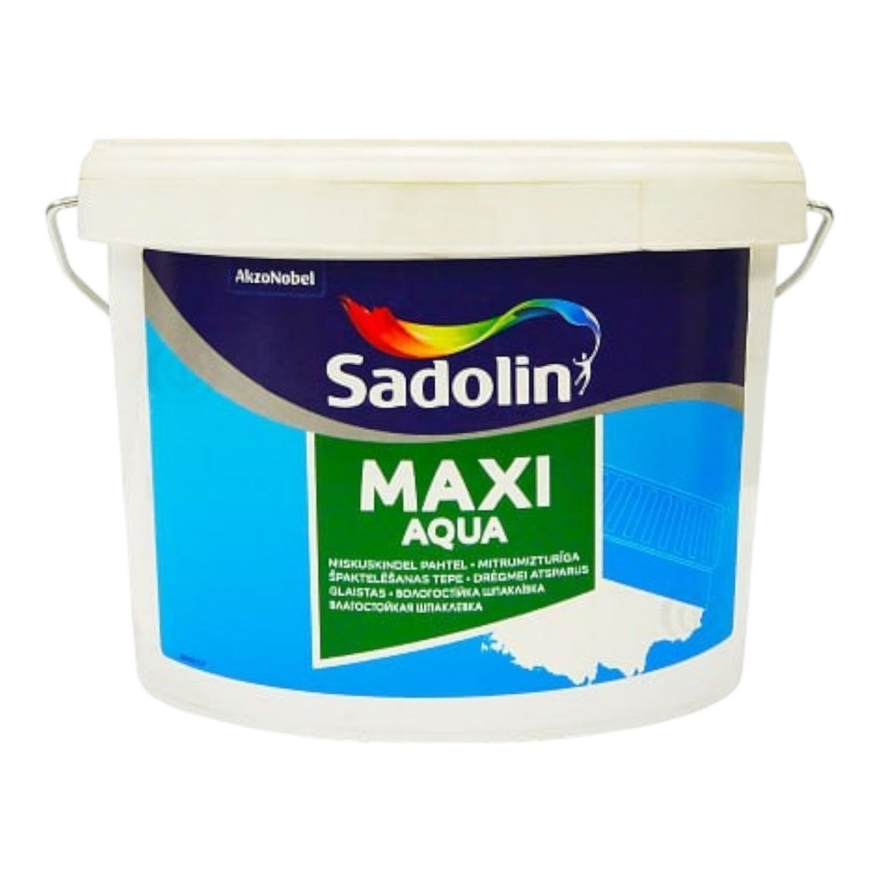 Дрібнозерниста вологостійка легка шпаклівка Sadolin Maxi Aqua для стін та стелі