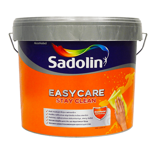 Акрилова фарба Sadolin EasyCare для стін та стелі, брудовідштовхувальна