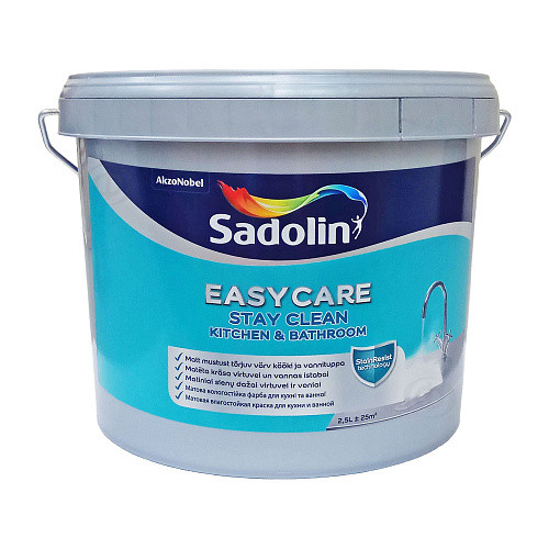 Акрилова фарба Sadolin EasyCare Kitchen&Bathroom для стін та стелі, вологостійка