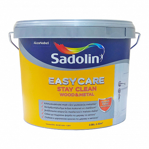Алкідна фарба Sadolin EasyCare Wood&Metal для дерева та металу, напівматова