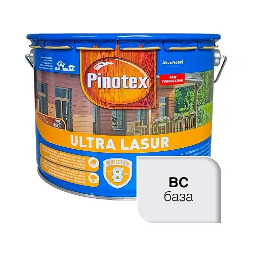 Просочення для дерева Pinotex Ultra Lasur з декоративним ефектом, безбарвне
