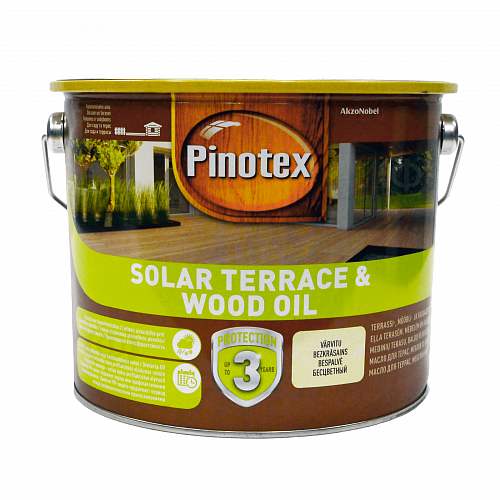 Олія для обробки дерева Pinotex Solar Terrace & Wood Oil з УФ-фільтром