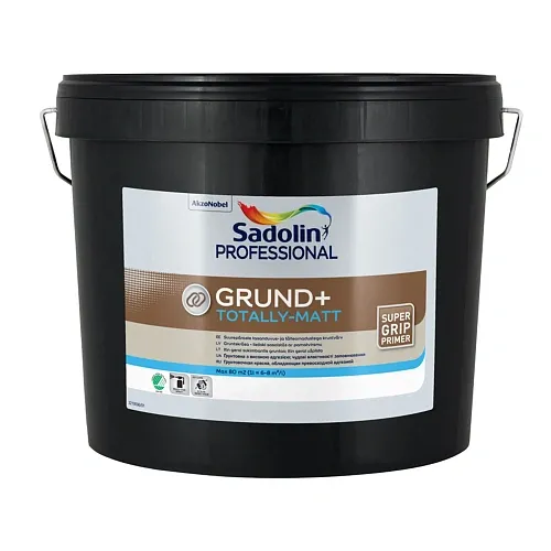 Ґрунтувальна фарба на водній основі Sadolin Grund+ для стін та стелі