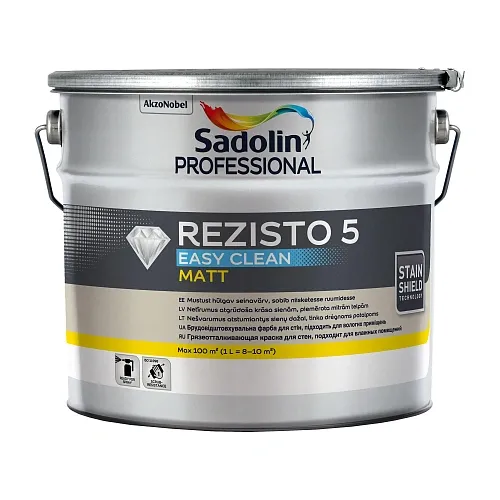 Акрилова фарба Sadolin Professional Rezisto 5 Easy Clean для стін, брудовідштовхувальна