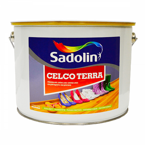Лак для підлоги Sadolin Celco Terra алкідний, напівматовий, безбарвний