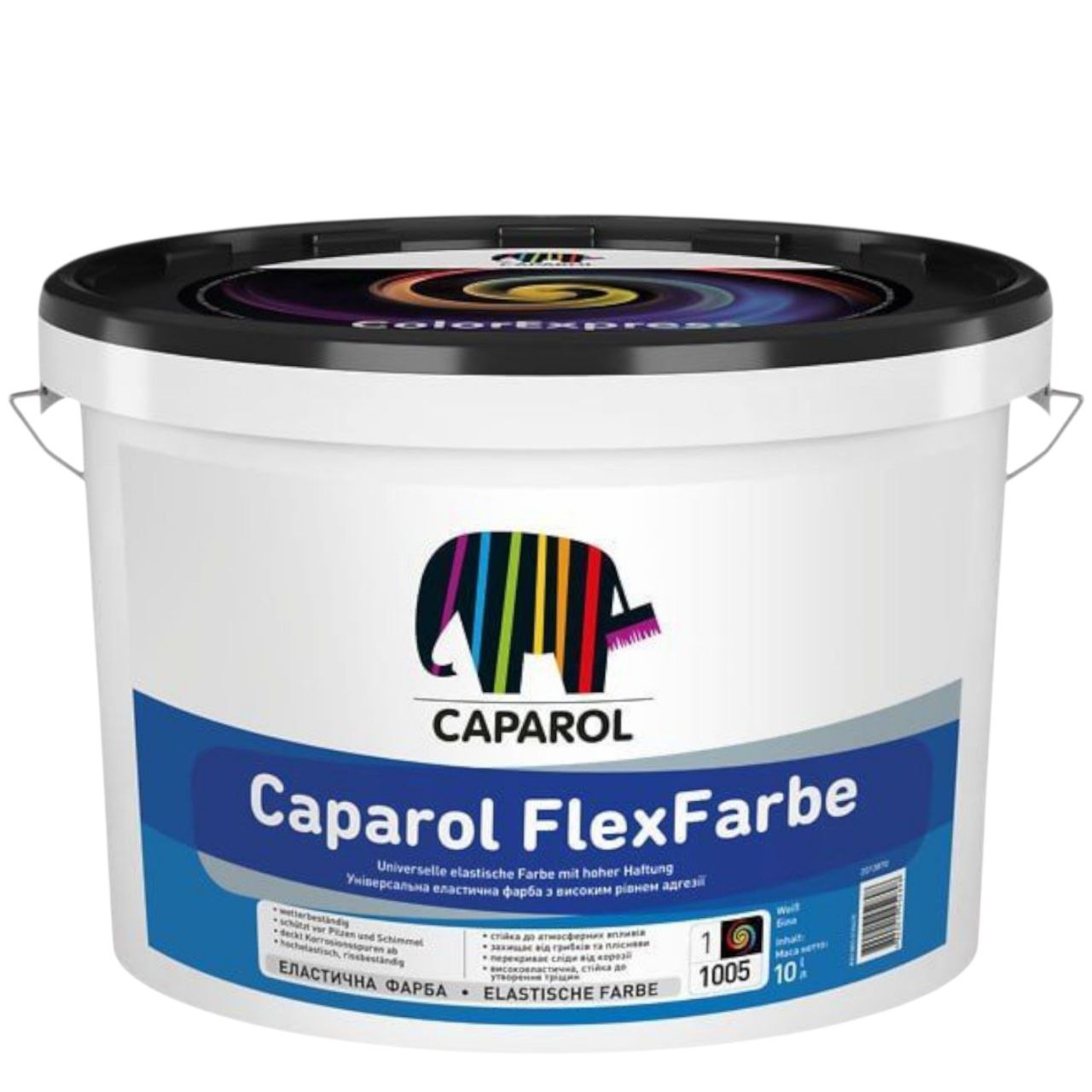 Caparol FlexFarbe Універсальна еластична атмосферостійка фасадна фарба з додатковим захистом від плісняви, грибків та корозії