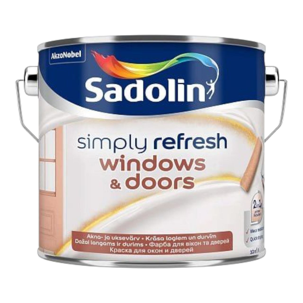 Фарба 2-в-1 Sadolin Simply Refresh Windows & Doors (Напівматова)